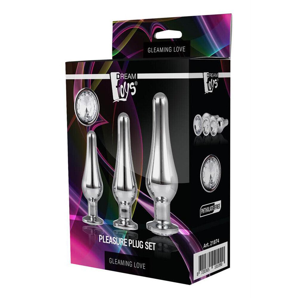 Gleaming Butt Plug Set Silver