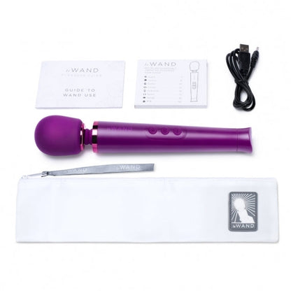 Le Wand Petite Rechargeable Vibrating Massager Dark Cherry