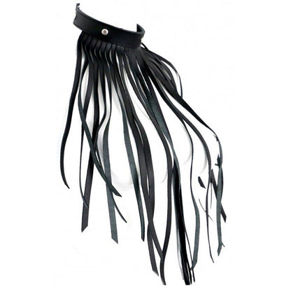 Leather Fringe Necklace Collar