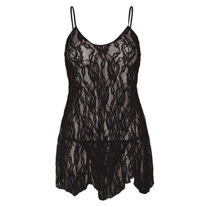 Leg Avenue Rose Lace Flair Chemise Black UK 14 to 18