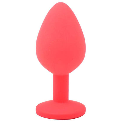 Medium Red Jewelled Silicone Butt Plug