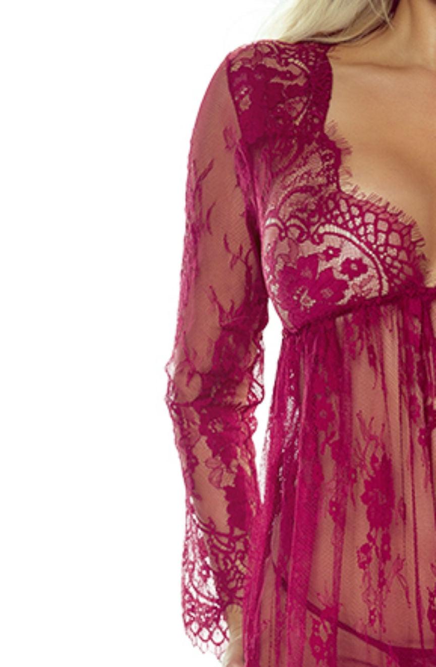 Provocative Pr7046 Elegant Robe Wine