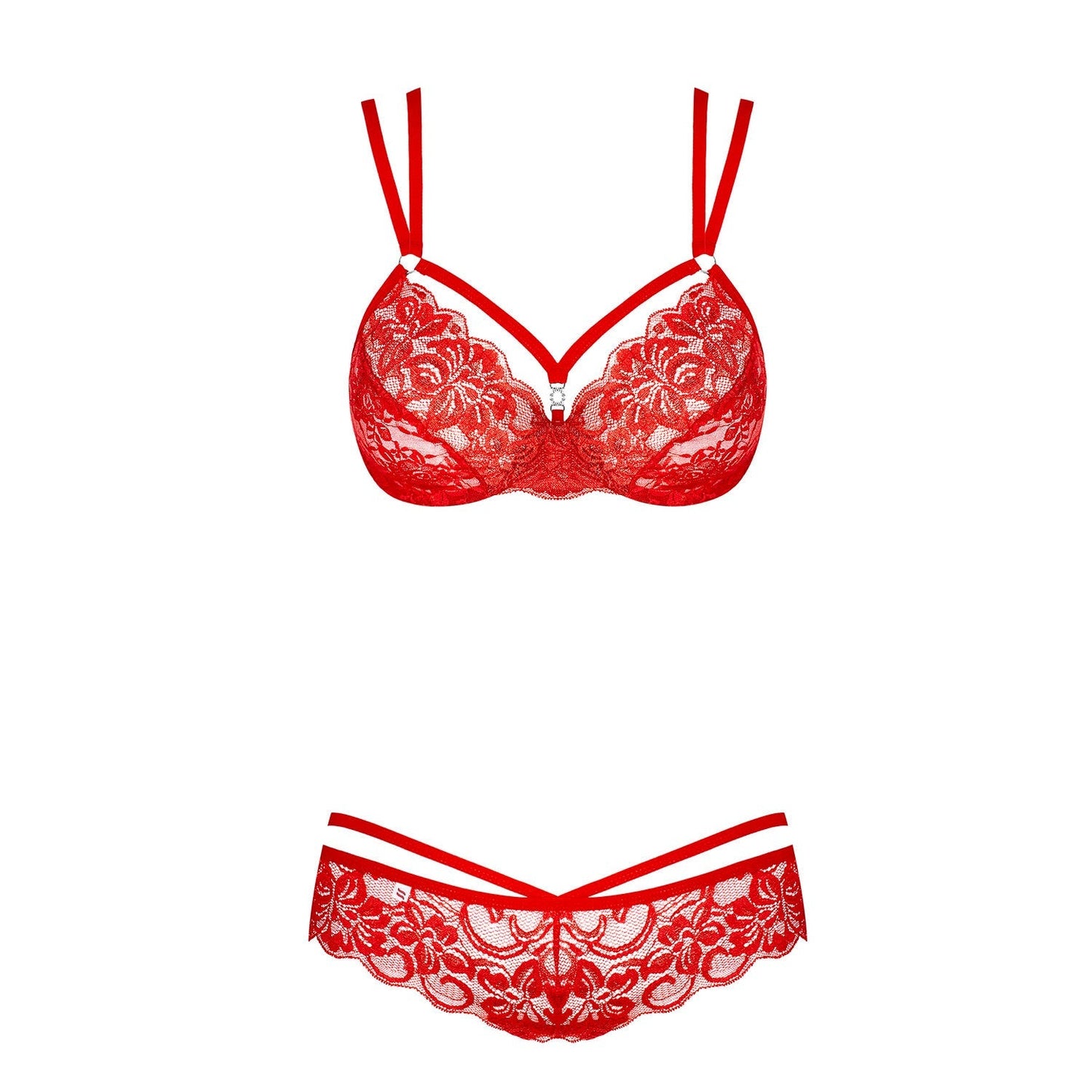 Red Lace Bra and GString