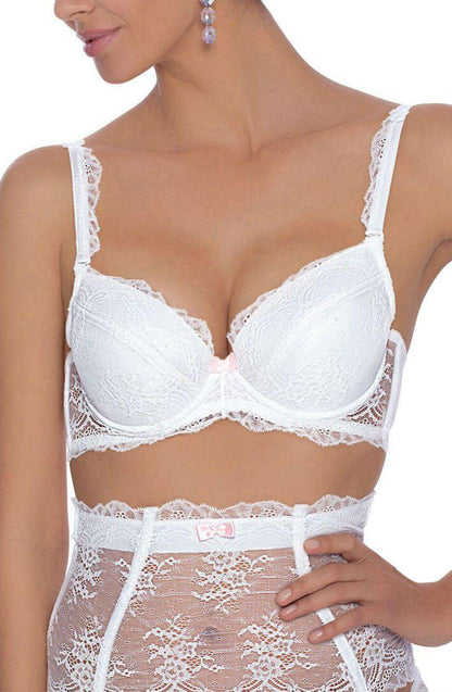 Roza Ambre Push Up Bra White