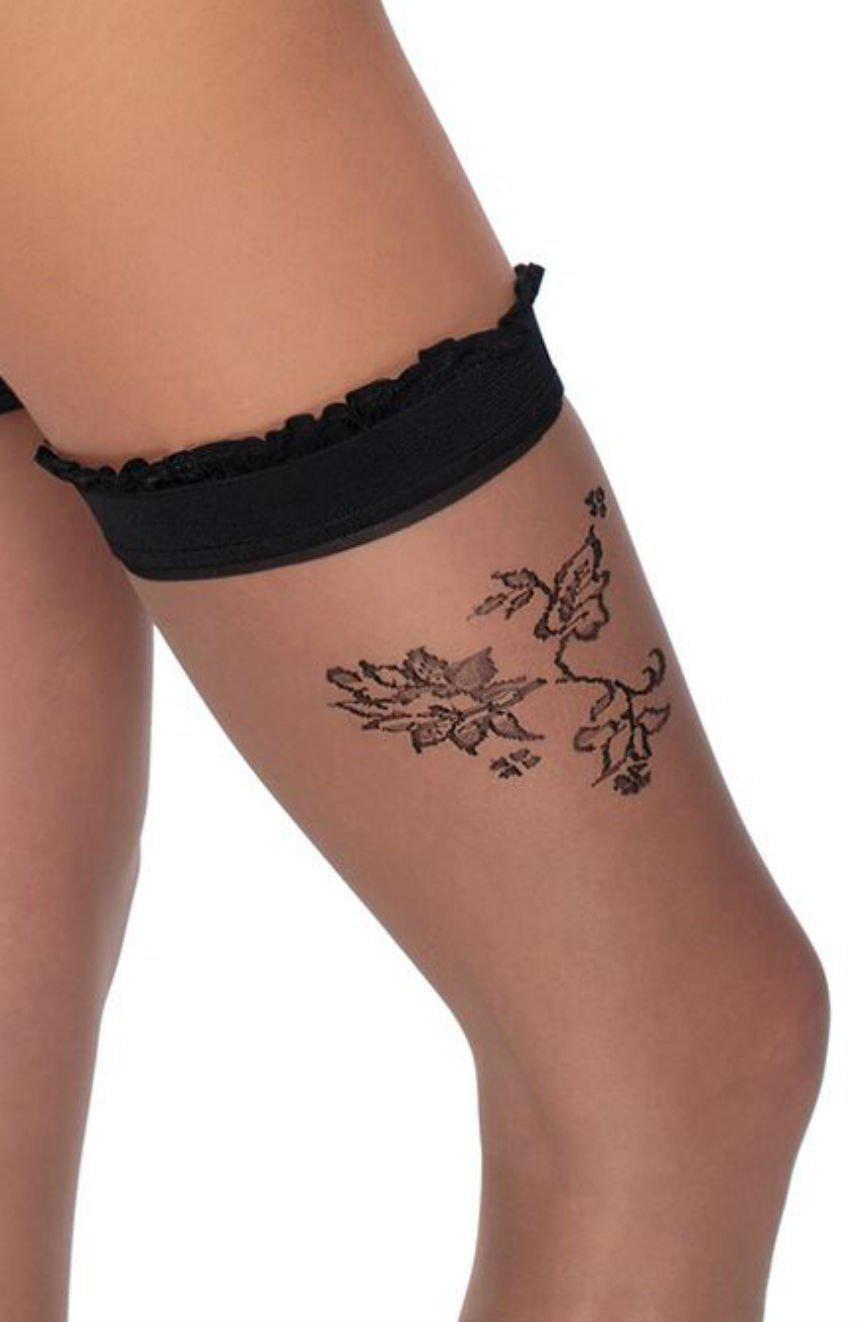 Roza Mehendi Stockings Black