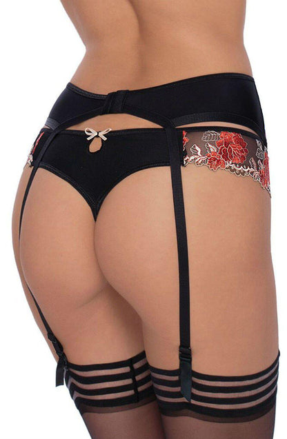 Roza Natali Black Suspender Belt