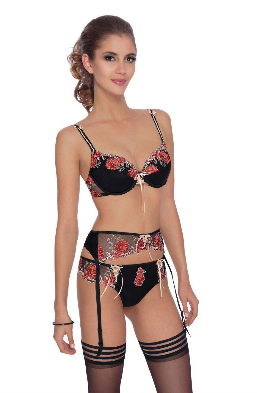 Roza Natali Black Suspender Belt