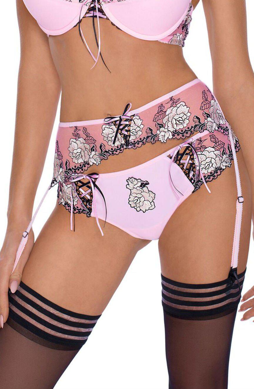 Roza Natali Pink Suspender Belt