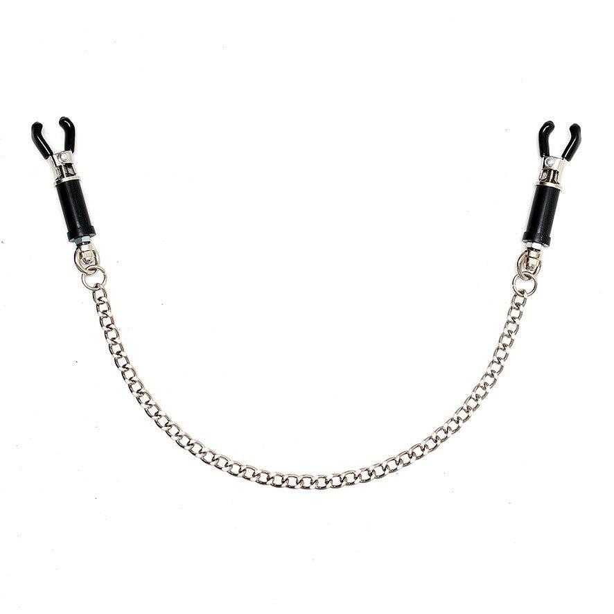 Silver Nipple Clamps With Chain