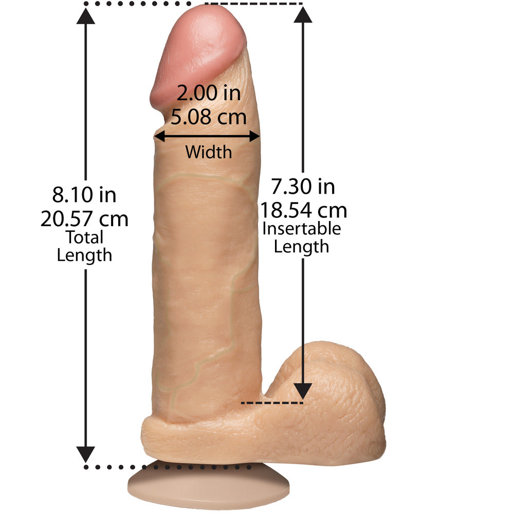 The Realistic Cock 8 Inch Dildo Flesh Pink