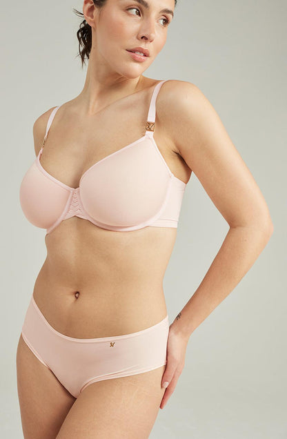 The Second Skin Stretch Mid Rise Brief Blush Pink