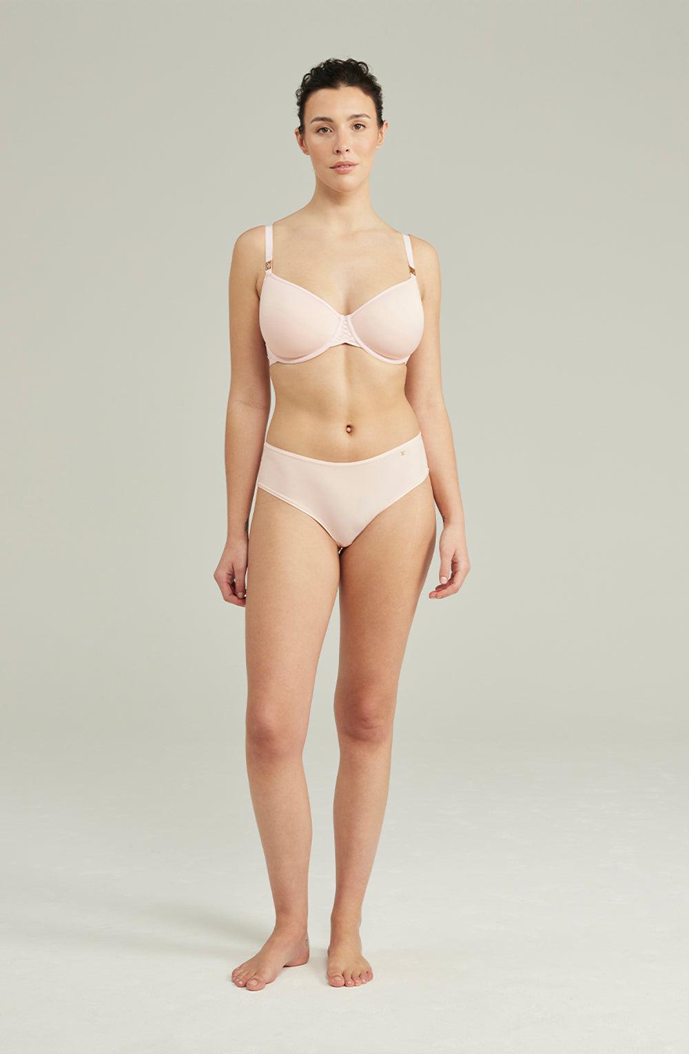 The Second Skin Stretch Mid Rise Brief Blush Pink