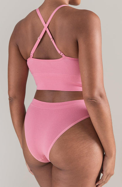 The Tencel High Leg Brief Rose Pink