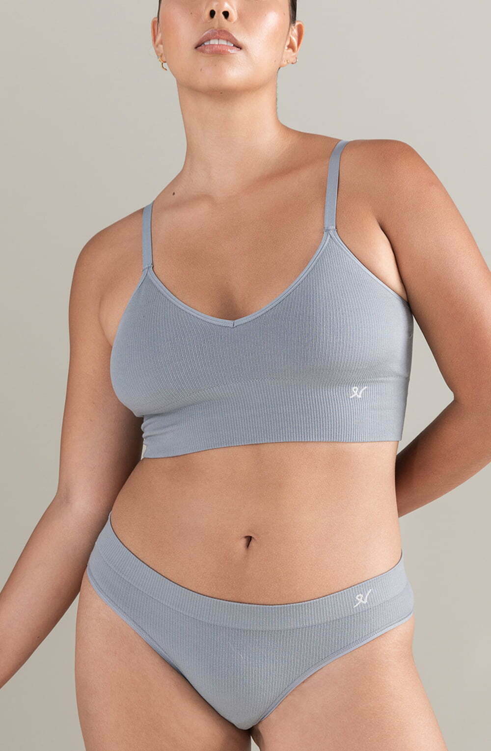 The Tencel Seamless Bralette Storm Grey