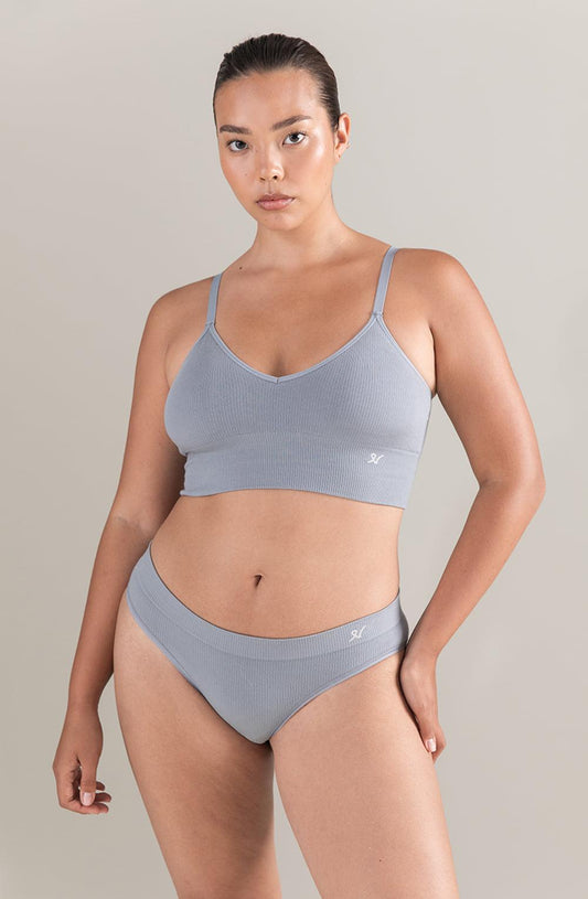 The Tencel Seamless Bralette Storm Grey