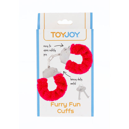 ToyJoy Furry Fun Wrist Cuffs Red