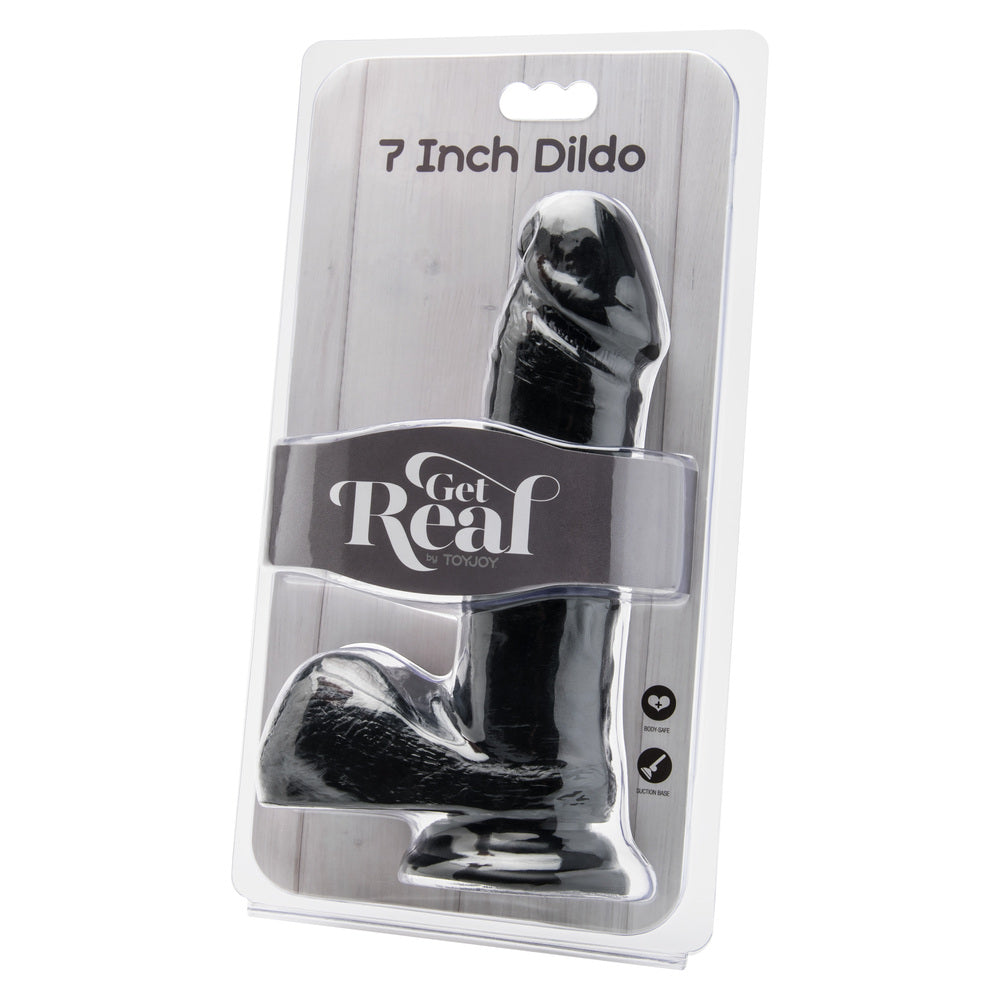 ToyJoy Get Real 7 Inch Dong With Balls Black