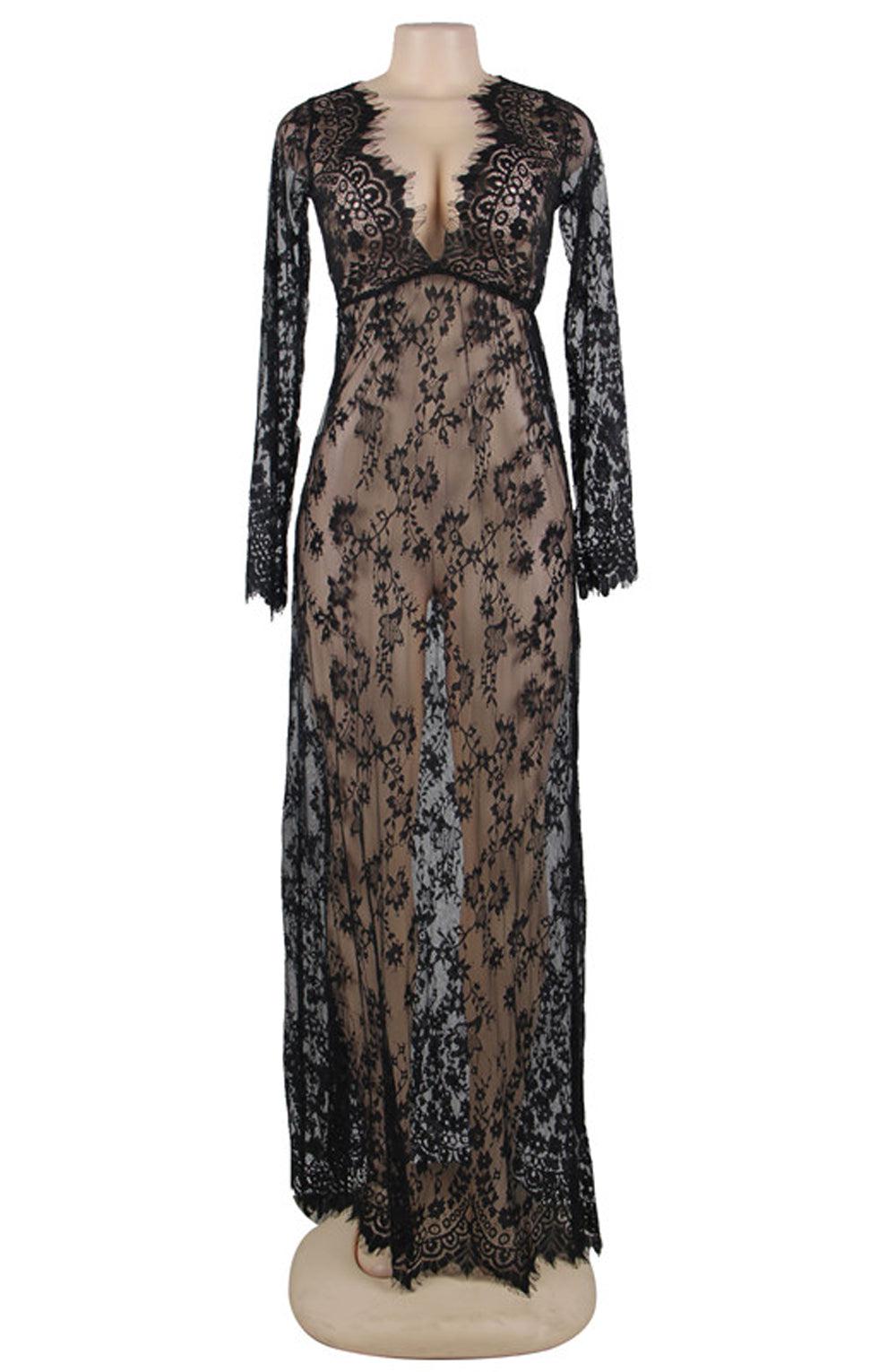 Yesx Yx826 Long Gown & Thong