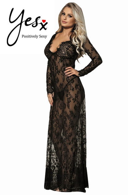 Yesx Yx826 Long Gown & Thong