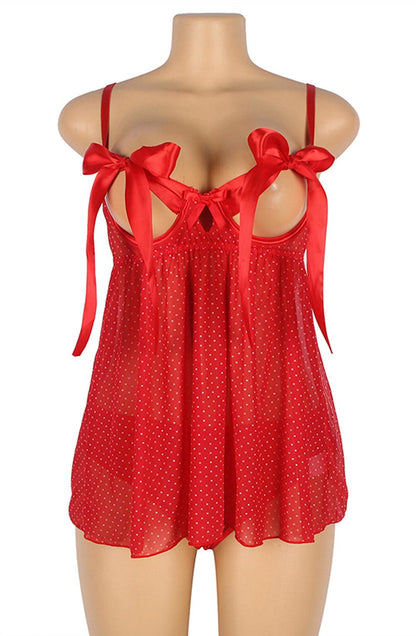 Yesx Yx841 Red Babydoll Set