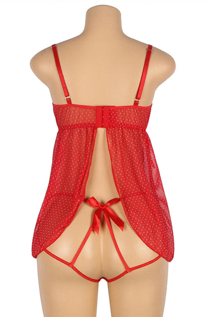 Yesx Yx841 Red Babydoll Set