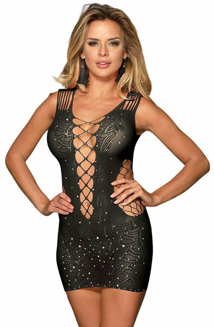 Yesx Yx848 Sparkly Black Dress