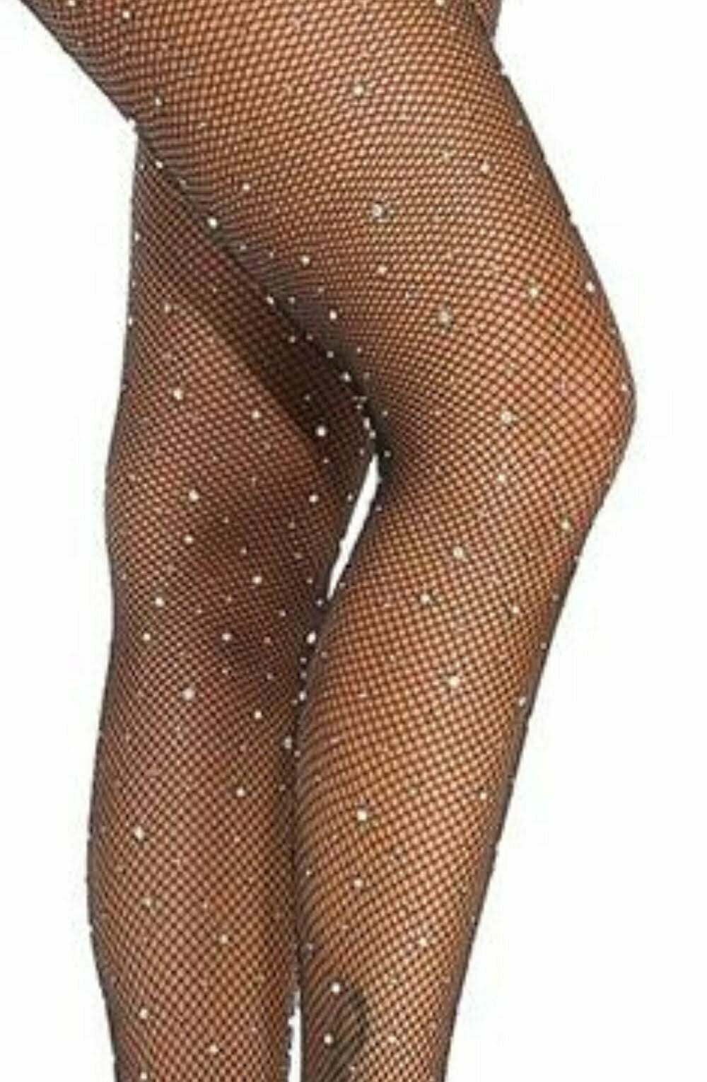 Yesx Yx850 Sparkly Fishnet Black Tights