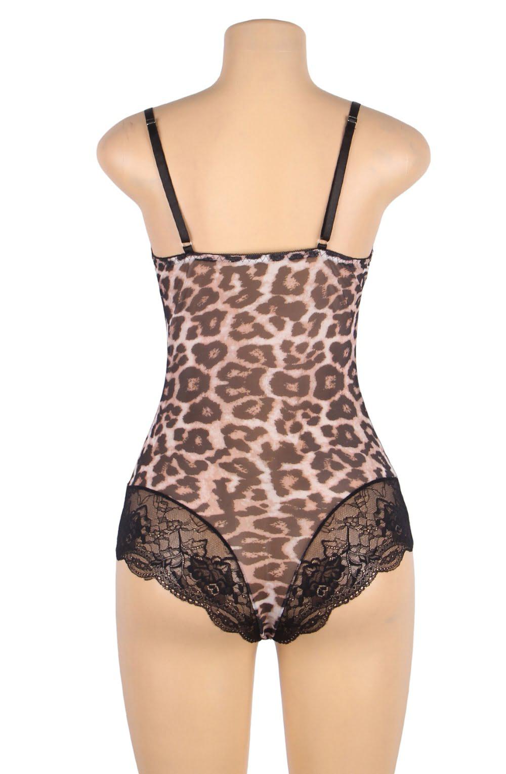 Yesx Yx854 Leopard Bodysuit