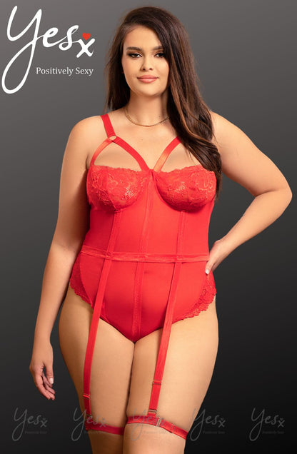 Yesx Yx858Q Red Bodysuit