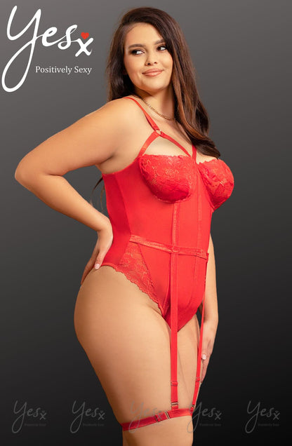 Yesx Yx858Q Red Bodysuit