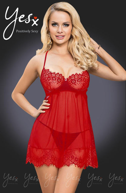 Yesx Yx952 Red Babydoll Set