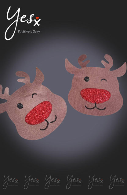 Yesx Yx960 Brown/Red Reindeer Nipple Covers