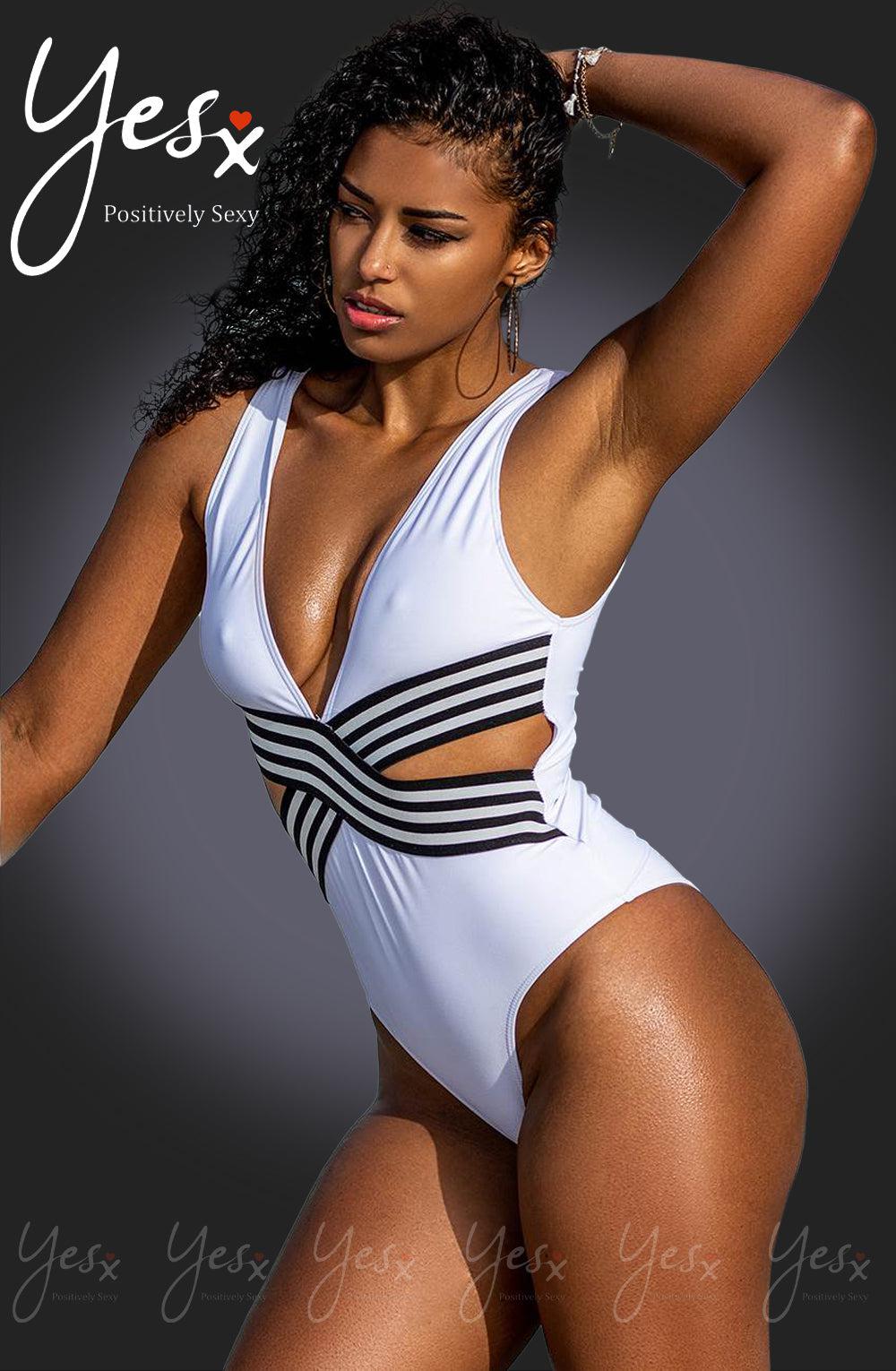 Yesx Yx962 One Piece Swimsuit White