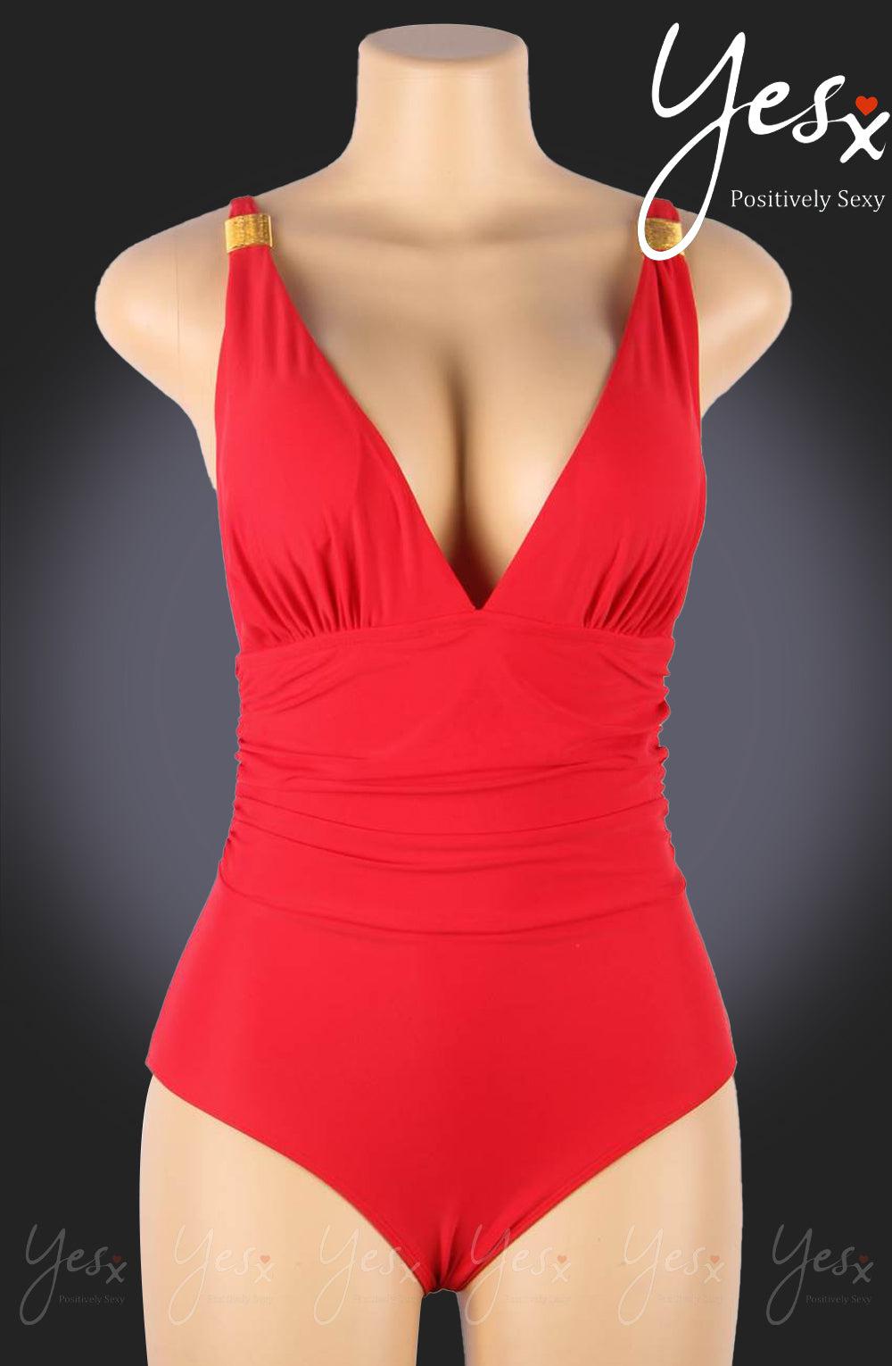 Yesx Yx967 One Piece Swimsuit Red