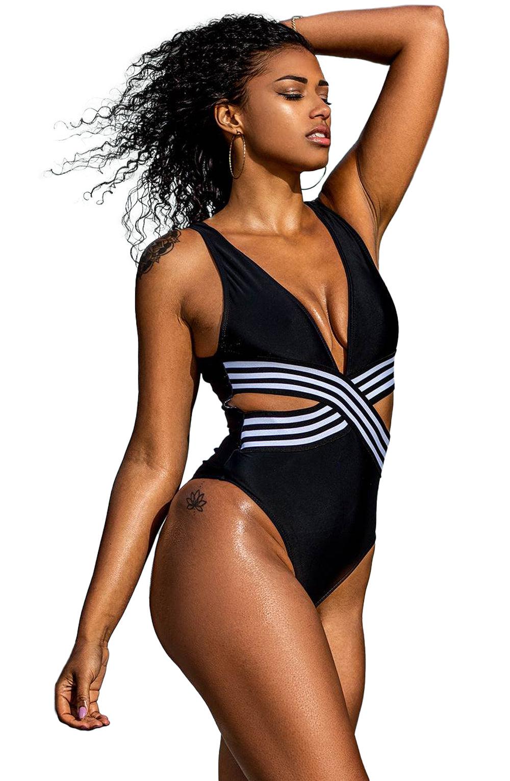 Yesx Yx980 One Piece Swimsuit Black