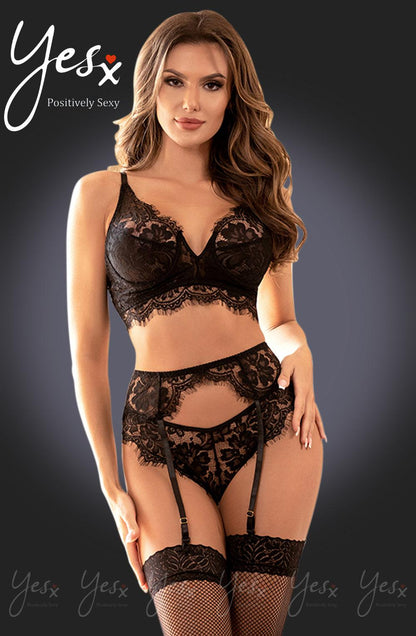 Yesx Yx987 Lingerie Set Black