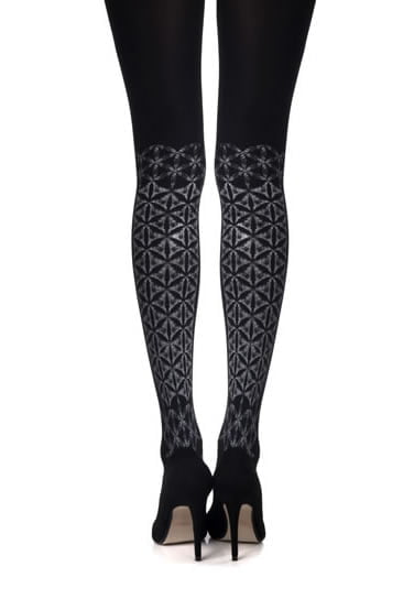 Zohara Frozen Shapes" Print Tights"