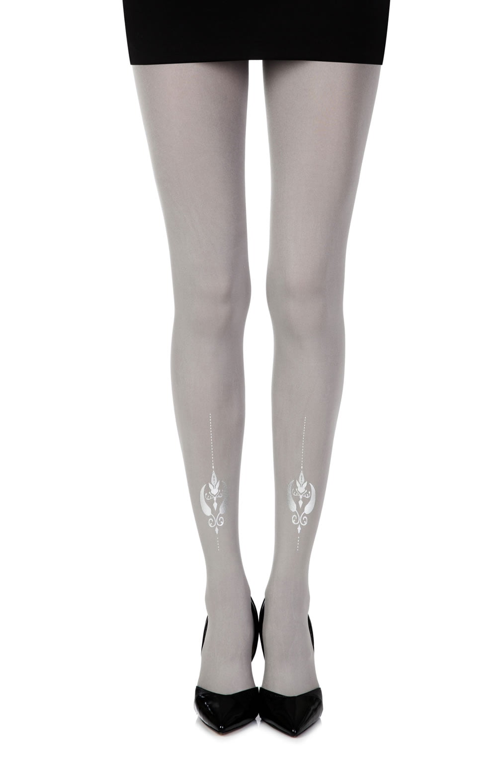 Zohara "Silver Line" Grey Print Tights